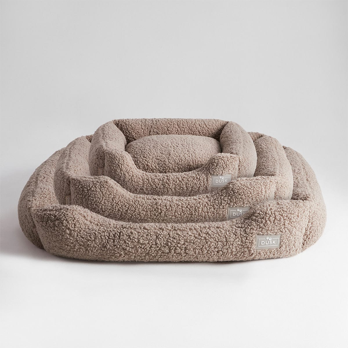 Teddy Basket Dog Bed - Taupe - DUSK
