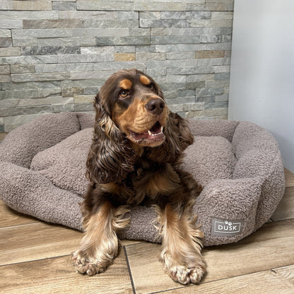 Teddy Basket Dog Bed - Taupe - DUSK
