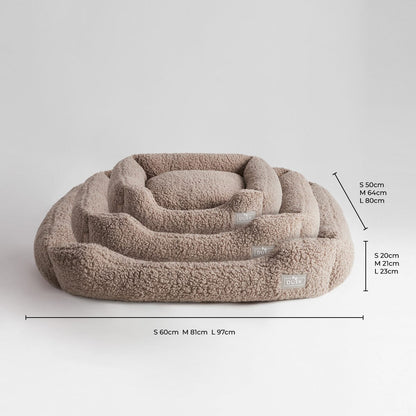 Teddy Basket Dog Bed - Taupe - DUSK