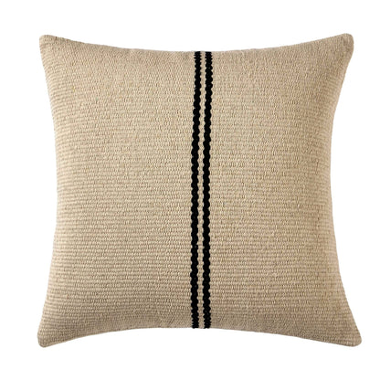 Textured Double Stripe Knit Sofa Cushion Cover - White/Black - DUSK