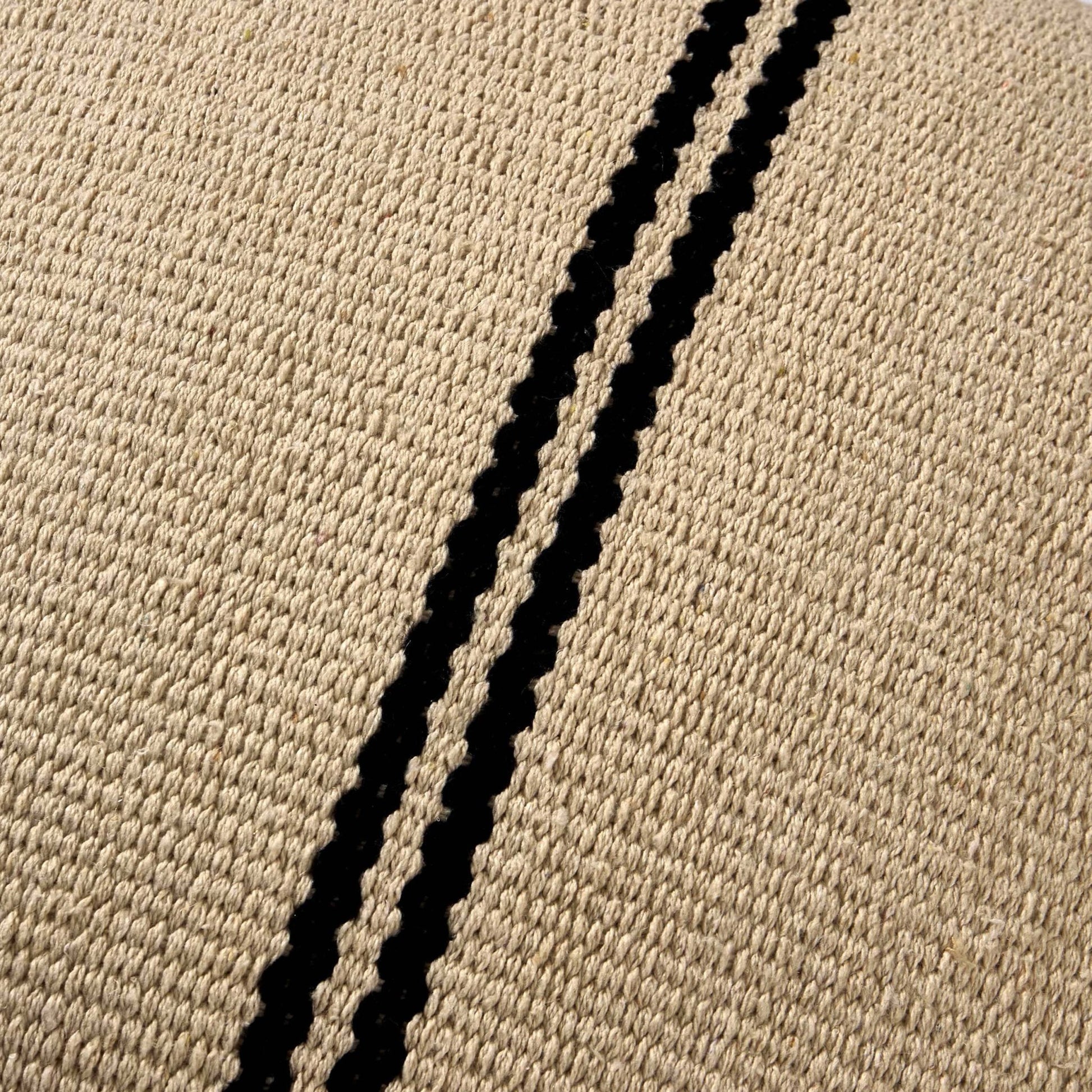 Textured Double Stripe Knit Sofa Cushion Cover - White/Black - DUSK