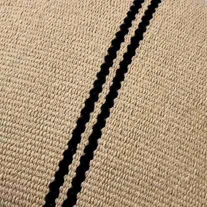 Textured Double Stripe Knit Sofa Cushion Cover - White/Black - DUSK