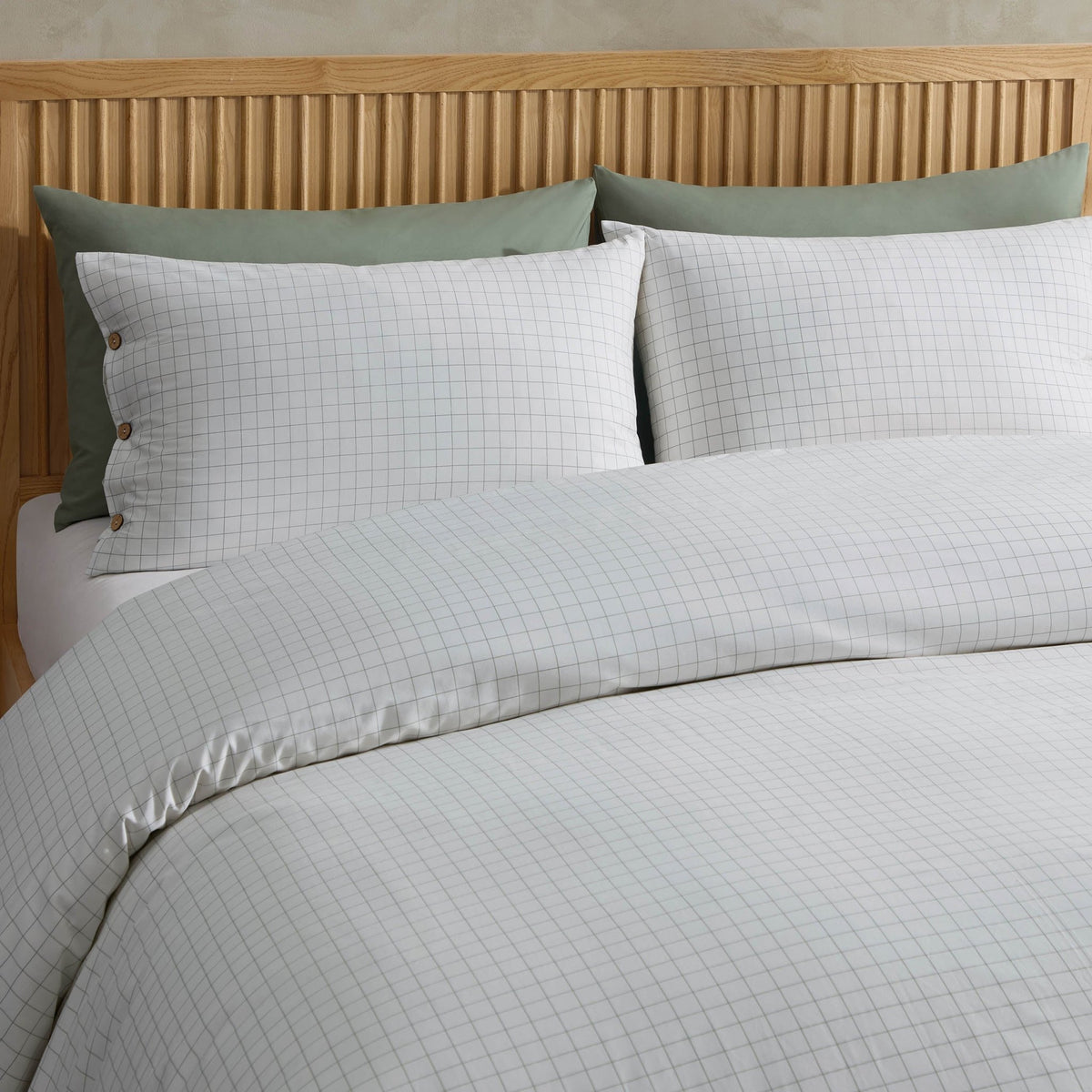 Thea Duvet Cover & Pillowcase Set - Off White/Black - DUSK