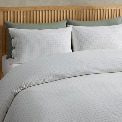 Thea Duvet Cover & Pillowcase Set - Off White/Black - DUSK