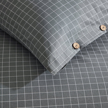 Thea Duvet Cover & Pillowcase Set - Olive - DUSK