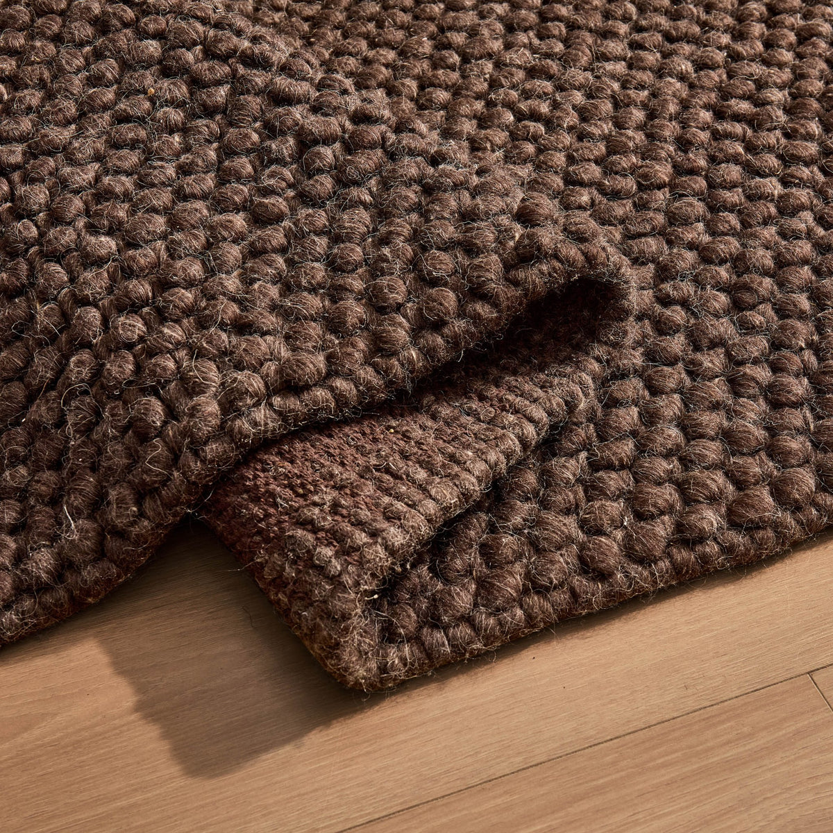 Theo Handwoven Wool Rug - Chocolate - DUSK