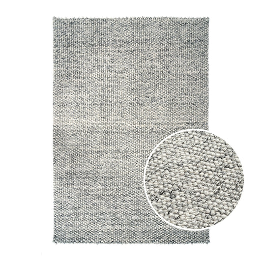 Theo Wool Bobble Rug - Light Grey - DUSK