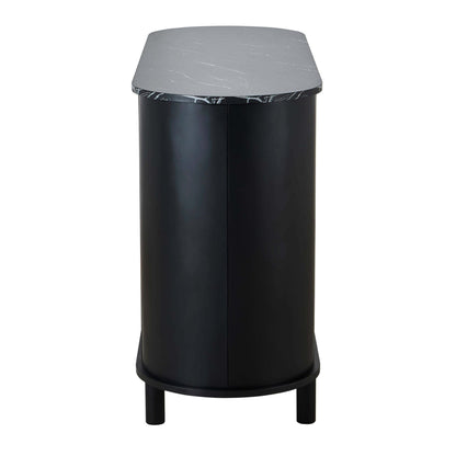 Tilda 2 Door Sideboard - Black/ Marble Top - DUSK