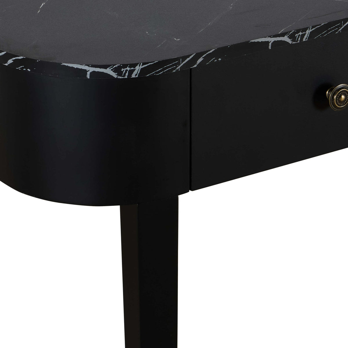 Tilda Console Table - Black/Marble Top - DUSK