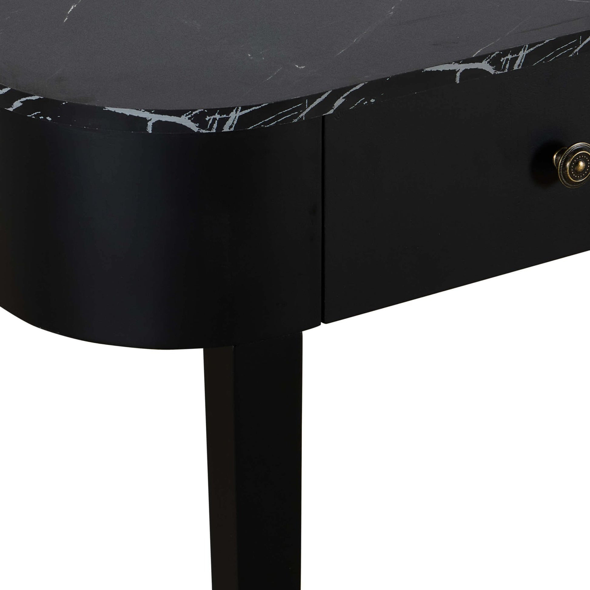 Tilda Console Table - Black/Marble Top - DUSK
