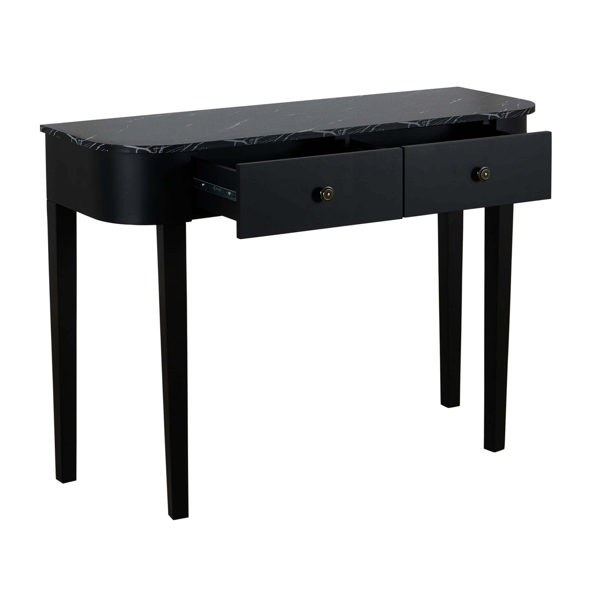 Tilda Console Table - Black/Marble Top - DUSK
