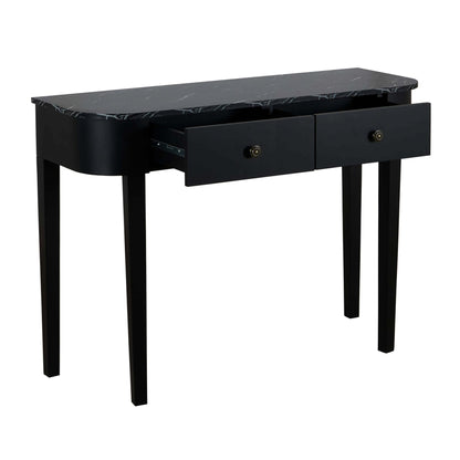Tilda Console Table - Black/Marble Top - DUSK