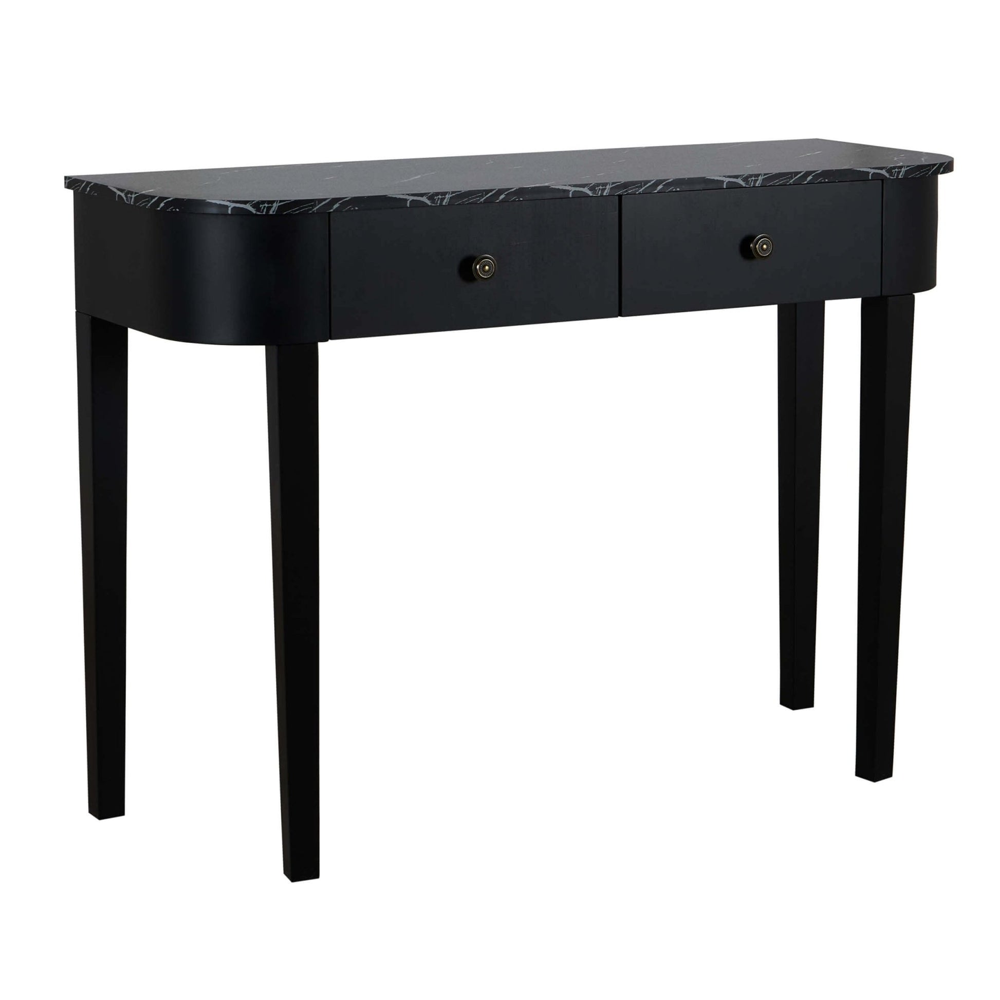 Tilda Console Table - Black/Marble Top - DUSK