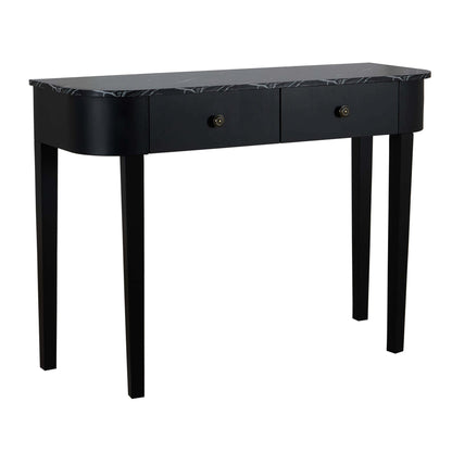 Tilda Console Table - Black/Marble Top - DUSK