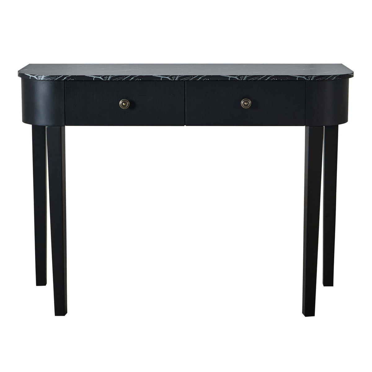 Tilda Console Table - Black/Marble Top - DUSK