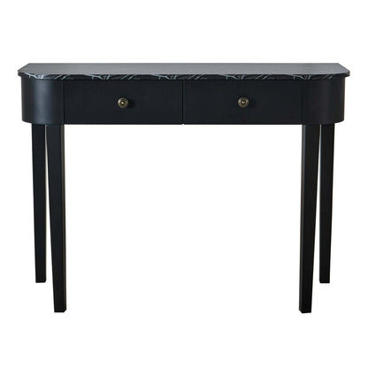 Tilda Console Table - Black/Marble Top - DUSK