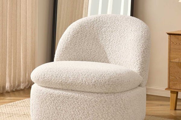 Tilly Swivel Accent Chair - Popcorn Teddy - DUSK