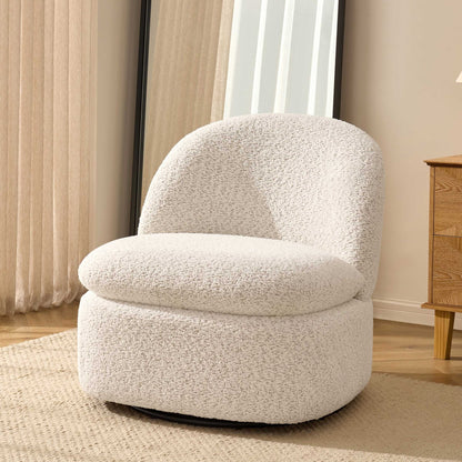 Tilly Swivel Accent Chair - Popcorn Teddy - DUSK