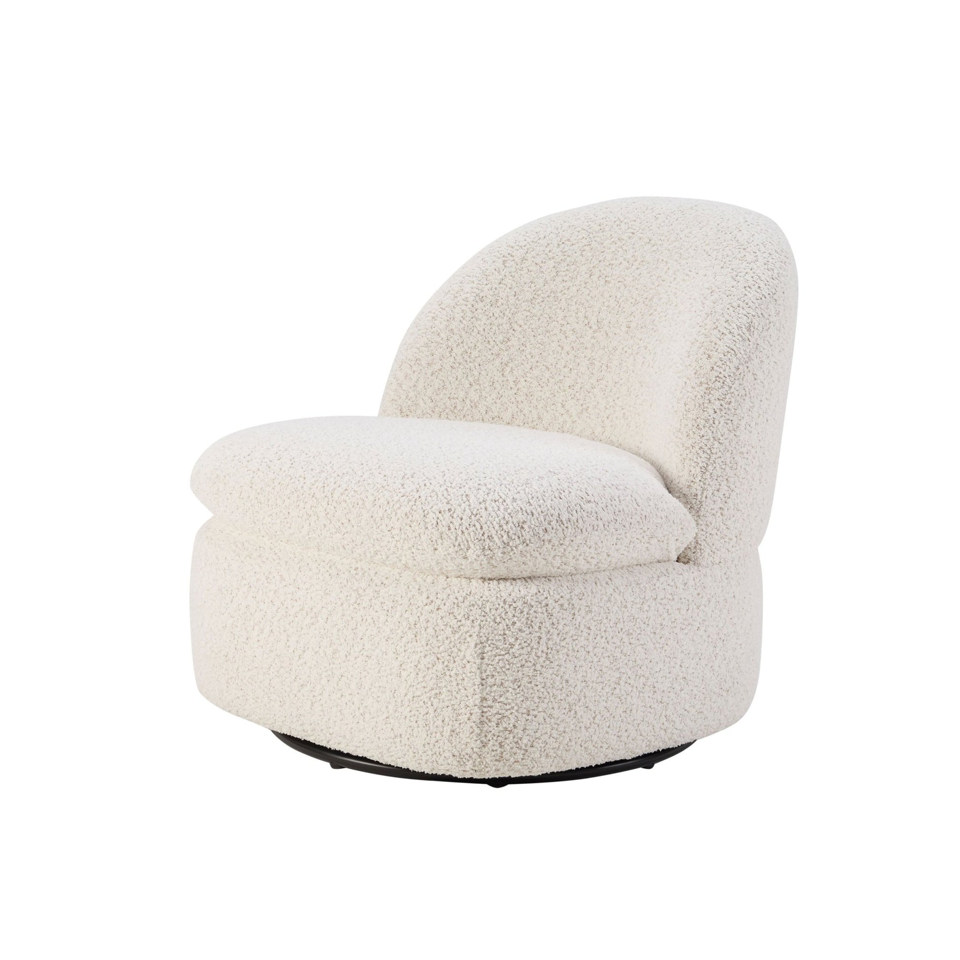 Tilly Swivel Accent Chair - Popcorn Teddy - DUSK