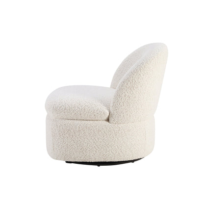 Tilly Swivel Accent Chair - Popcorn Teddy - DUSK