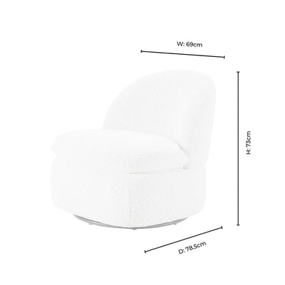 Tilly Swivel Accent Chair - Textured Cappuccino - DUSK