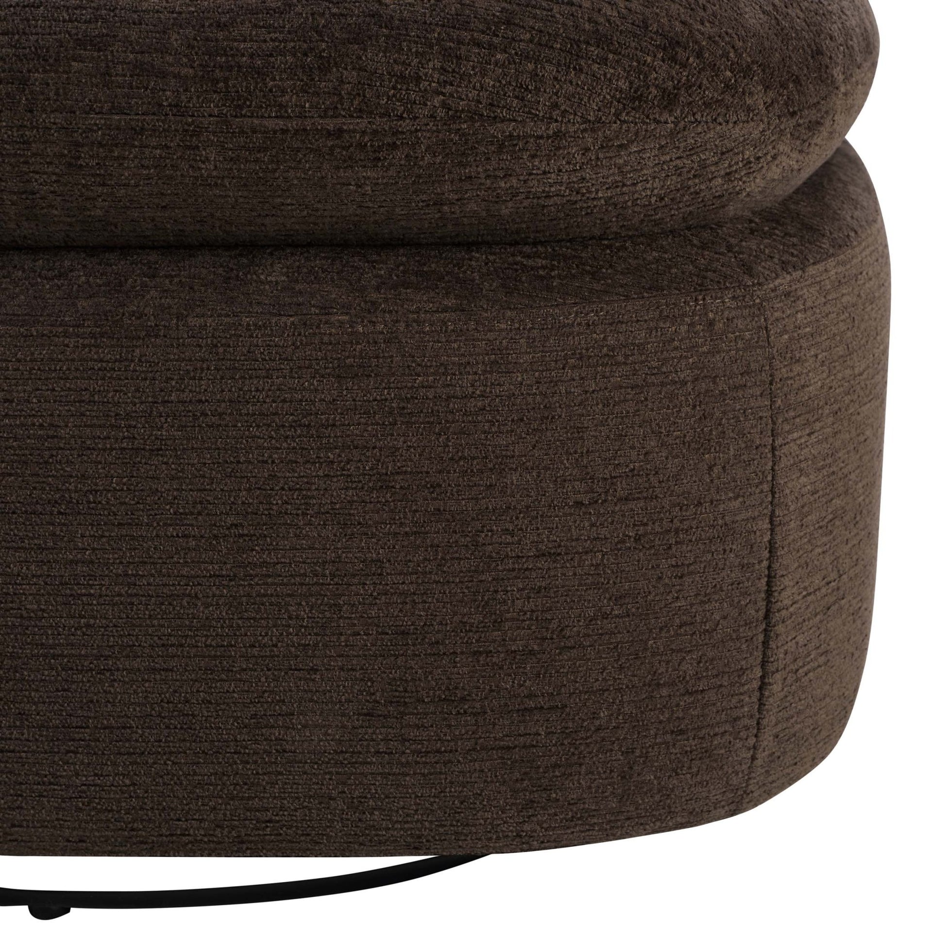 Tilly Swivel Accent Chair - Textured Cappuccino - DUSK