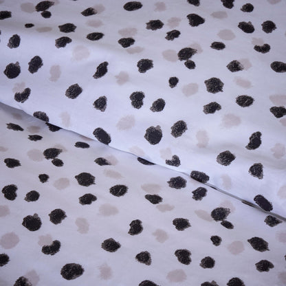 Tisno Dotted Duvet Cover Set - White/Black - DUSK