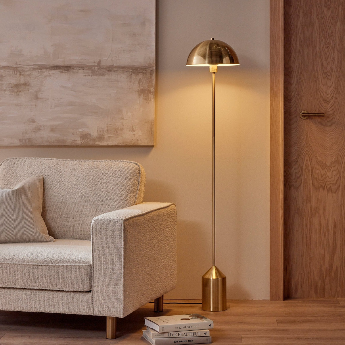 Titan Gold Domed Floor Lamp - DUSK