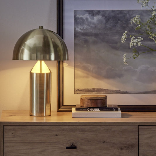 Titan Gold Domed Table Lamp - DUSK