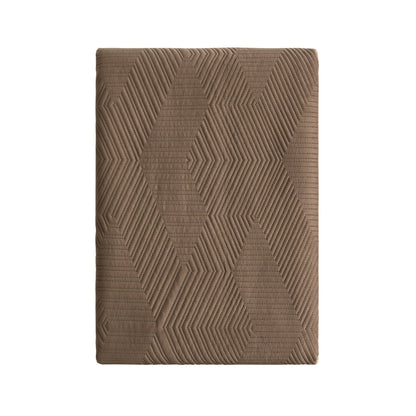 Torino Velvet Geometric Pinsonic Bedspread - Taupe - DUSK