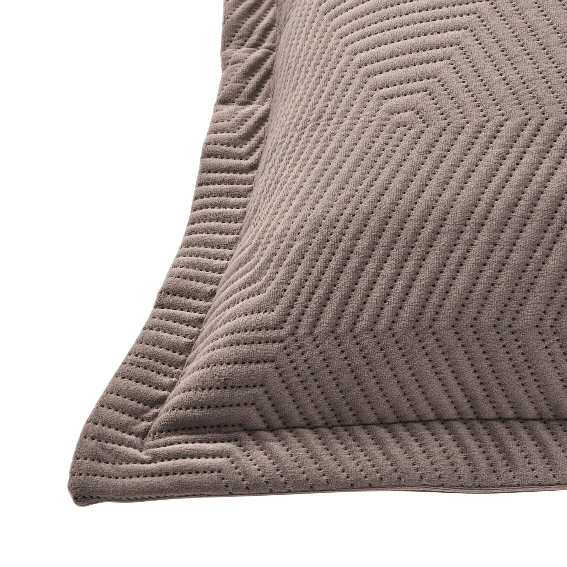 Torino Velvet Geometric Pinsonic Cushion Cover - Taupe - DUSK