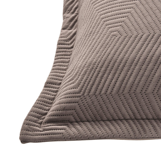 Torino Velvet Geometric Pinsonic Cushion Cover - Taupe - DUSK