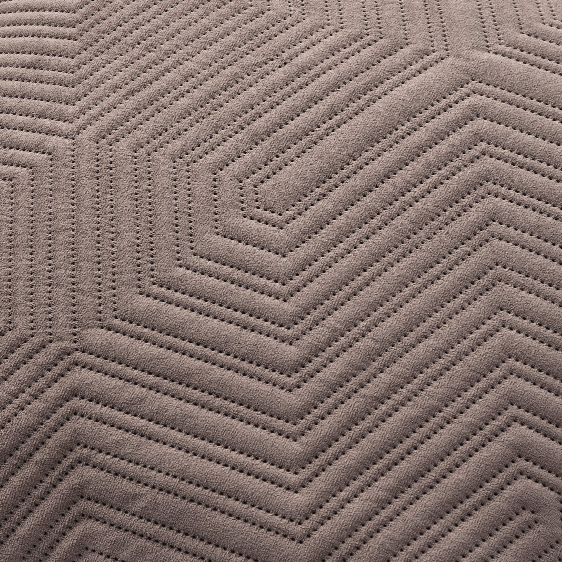 Torino Velvet Geometric Pinsonic Cushion Cover - Taupe - DUSK