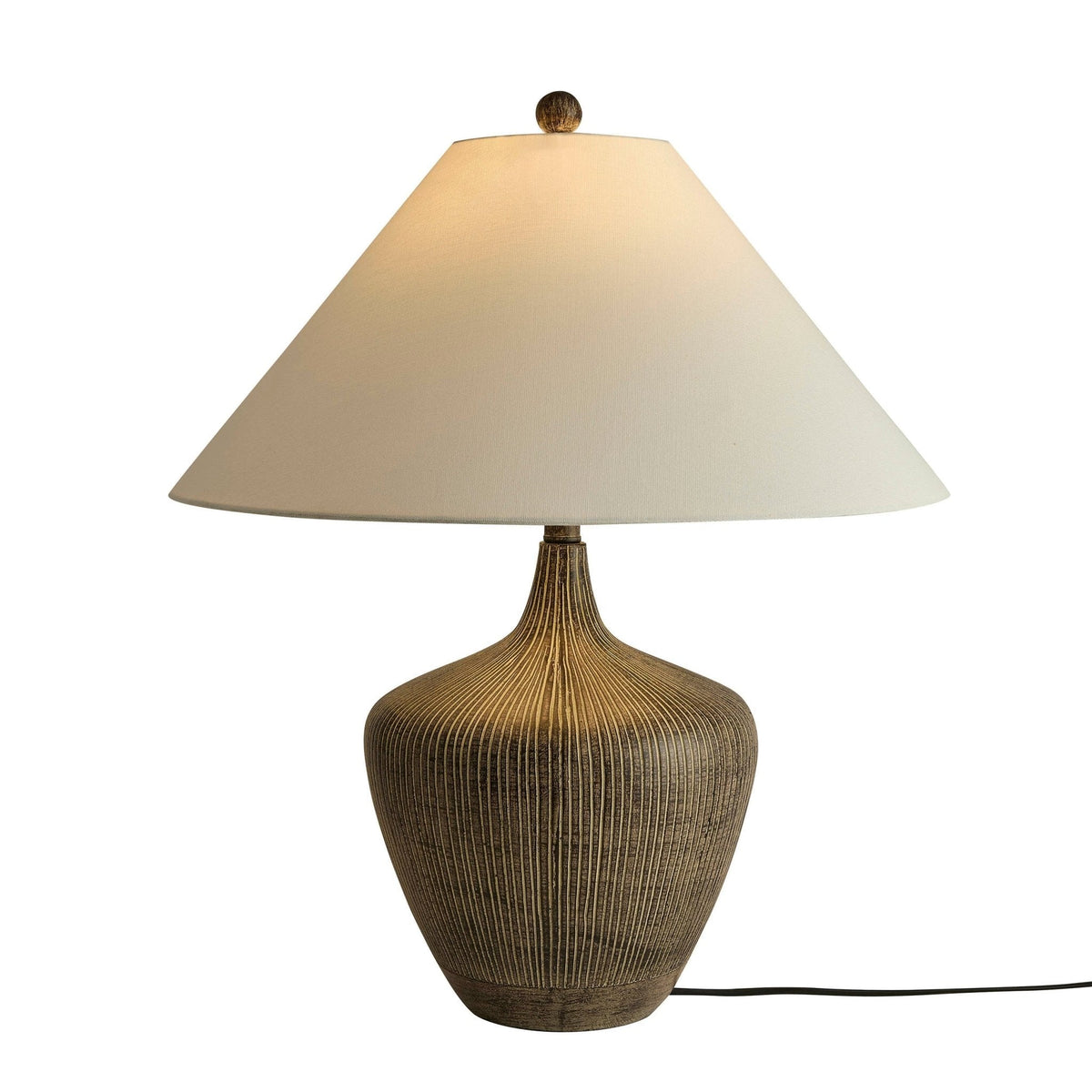 Tribeca Resin Table Lamp - Black - DUSK