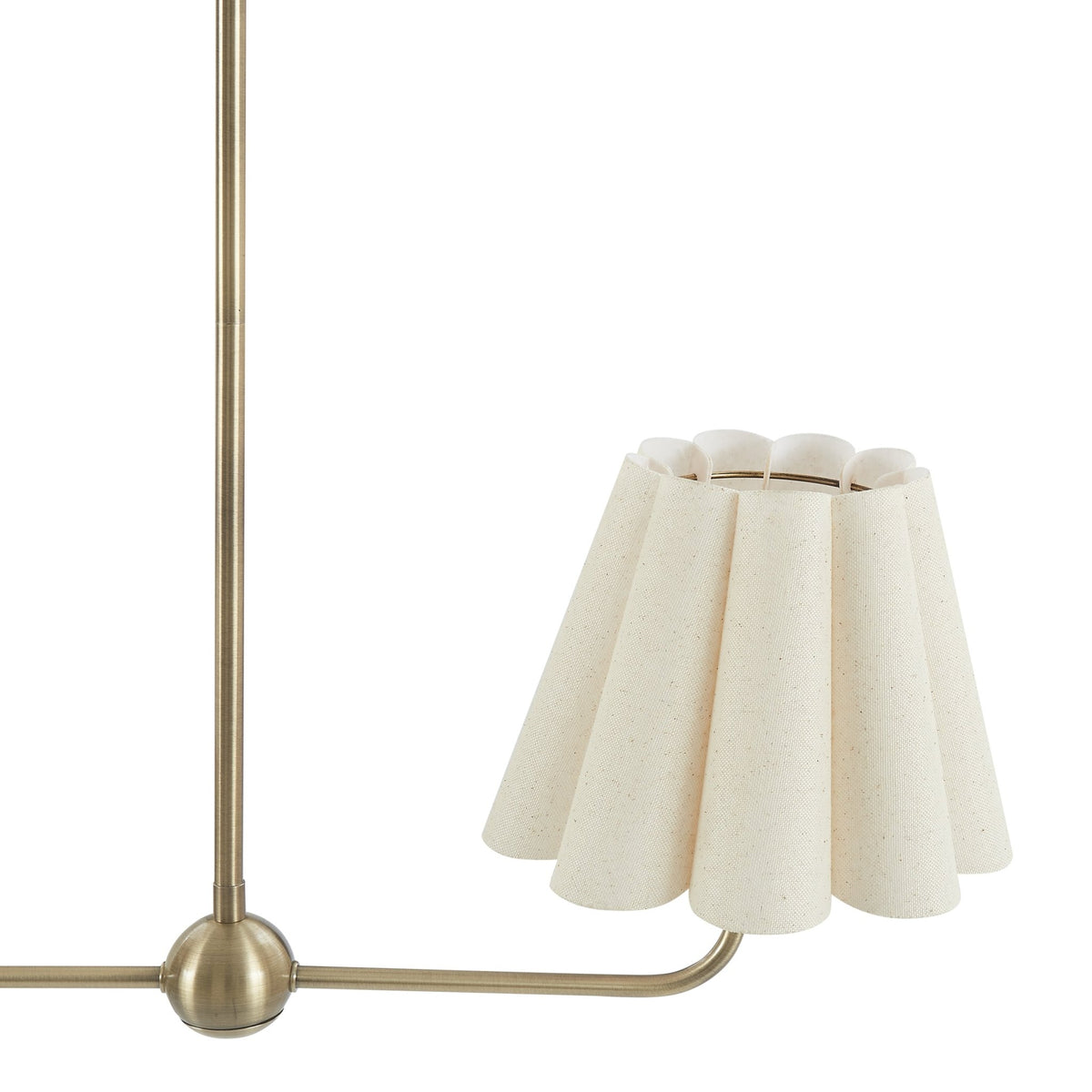 Trinity Pleated 2 Light Chandelier - Gold - DUSK