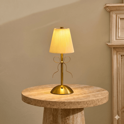 Tru Bow Rechargeable Table Lamp - Gold - DUSK