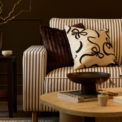 Tufted Bow Sofa Cushion Cover - Natural - DUSK