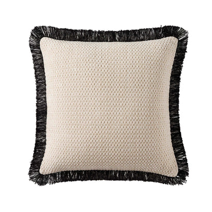 Tufted Chenille Sofa Cushion Cover - Cream/Black - DUSK