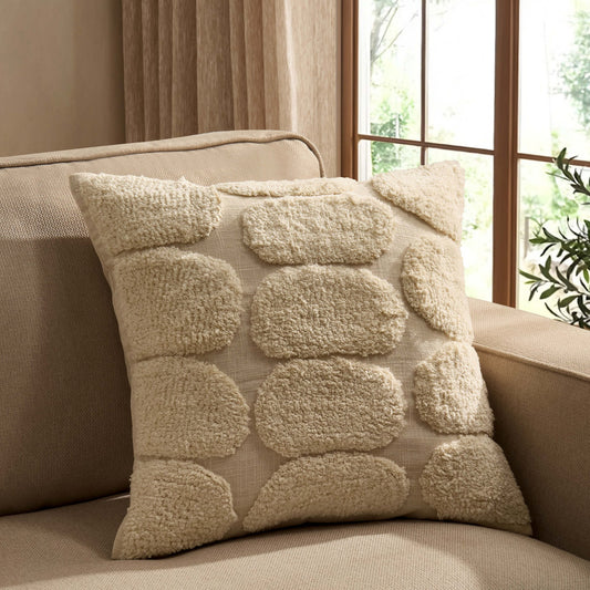 Tufted Pattern Sofa Cushion Cover - Off White - DUSK