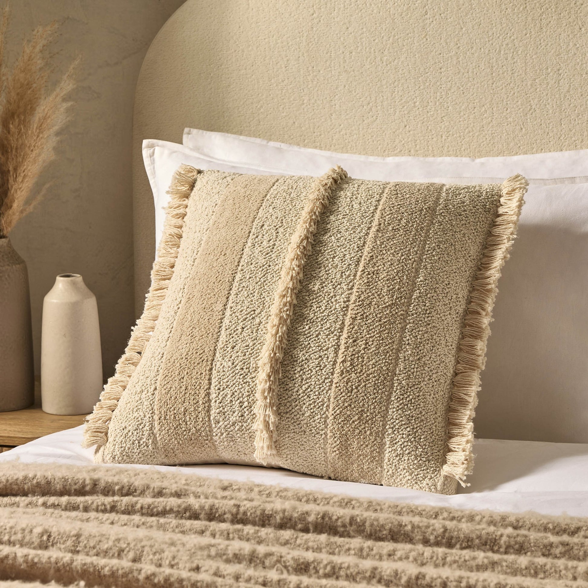 Tufted Stripe Cushion Cover - Natural - DUSK