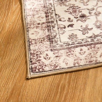 Uma Persian Style Machine Washable Rug - Brown - DUSK
