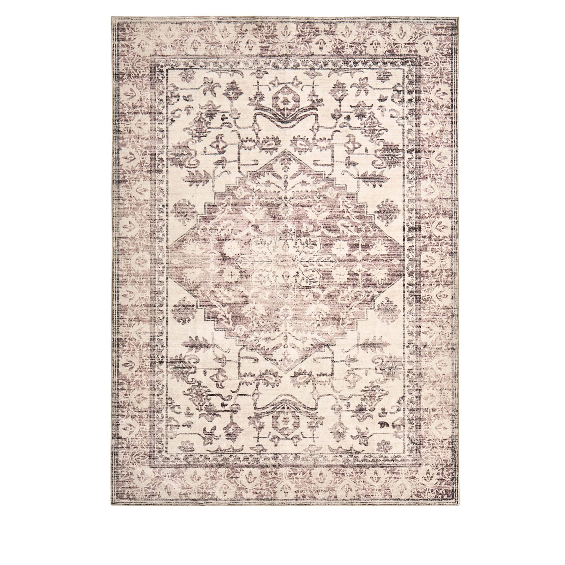 Uma Persian Style Machine Washable Rug - Brown - DUSK