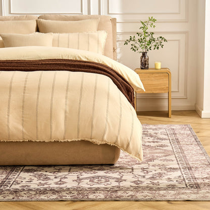 Uma Persian Style Machine Washable Rug - Brown - DUSK