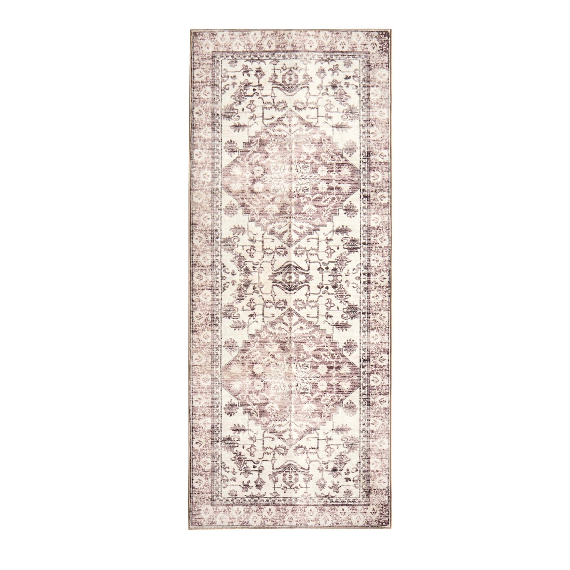 Uma Persian Style Machine Washable Runner - Brown - DUSK