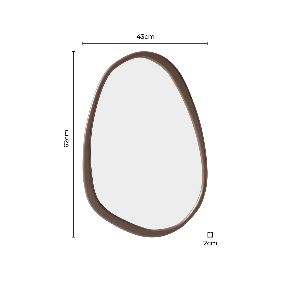 Umah Wood Pond Mirror - Mocha - DUSK