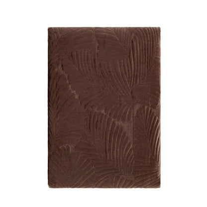 Valletta Leaf Matelasse Bedspread - Chocolate - DUSK