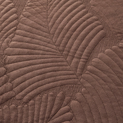 Valletta Leaf Matelasse Cushion Cover - Chocolate - DUSK