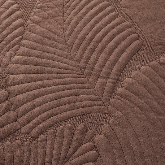 Valletta Leaf Matelasse Cushion Cover - Chocolate - DUSK