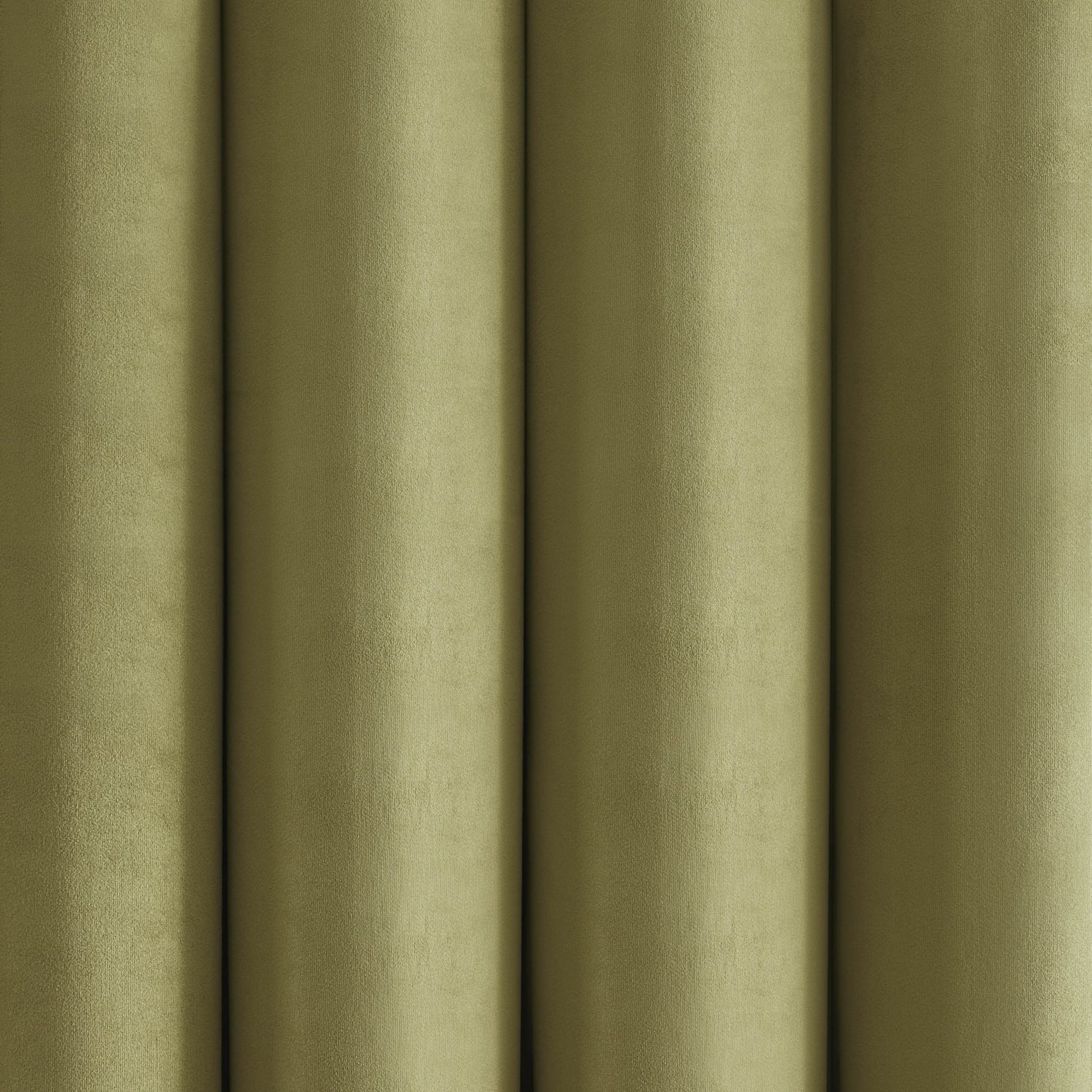 Velour Thermal Blackout Eyelet Curtains - Olive - DUSK