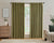 Velour Thermal Blackout Eyelet Curtains - Olive - DUSK